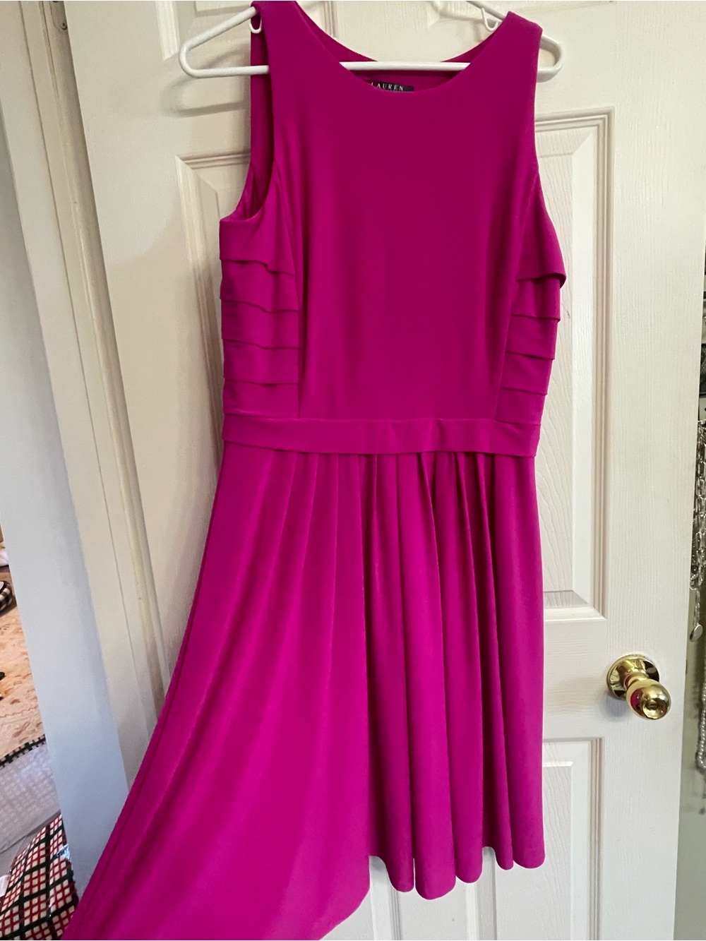 Lauren Ralph Lauren Fuchsia Pleated Dress